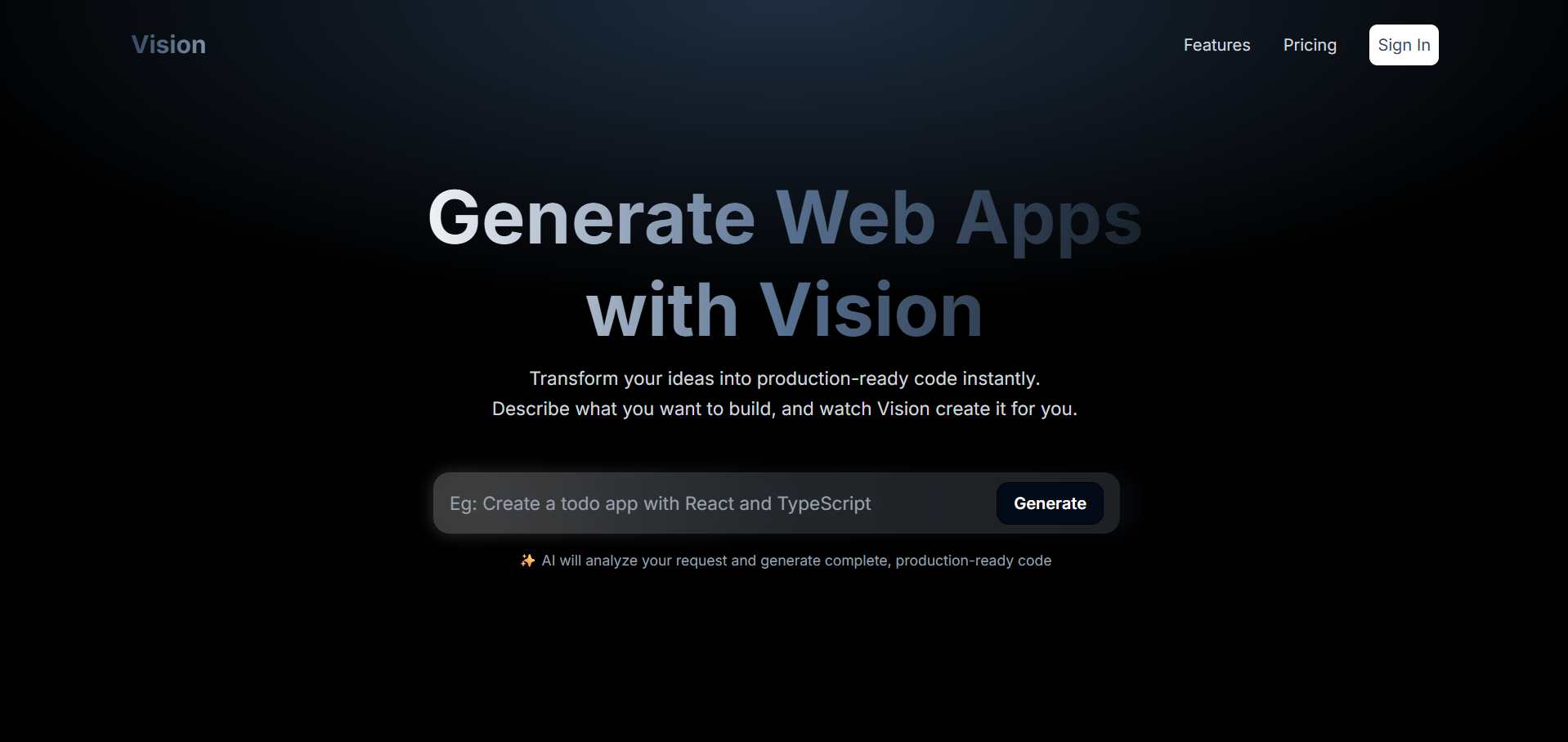 Vision - AI Website Builder
